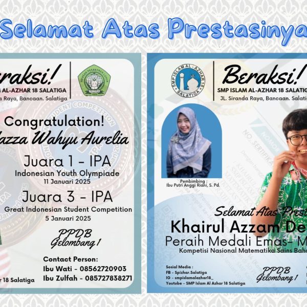 Siswa-Siswi SMP Islam Al Azhar 18 Salatiga Raih Prestasi Tinggi di Ajang Lomba Kompetisi Nasional
