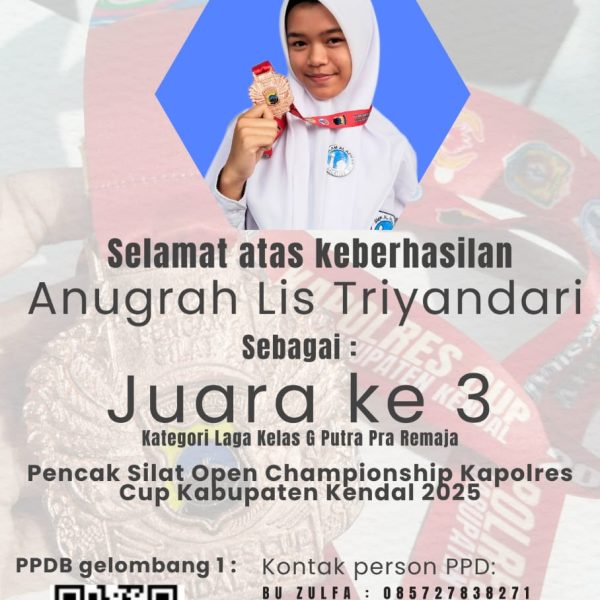 Siswi SMP Islam Al Azhar 18 Salatiga Raih Juara 3 pada Lomba Pencak Silat Open Championship Kapolres Cup Kabupaten Kendal 2025