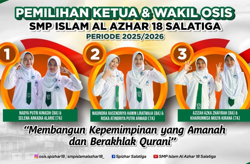 Pesta Demokrasi di Sekolah: Seluruh Civitas SMP Islam Al Azhar 18 Salatiga Gelar Pemilihan Ketua OSIS 2025/2026